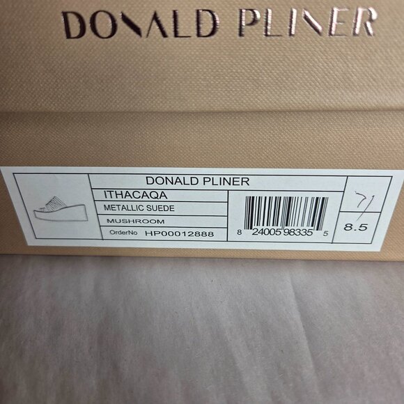 NWT Donald Pliner Ithacaqa Metallic Suede Wedge Sandal Size 8.5 - Picture 8 of 9